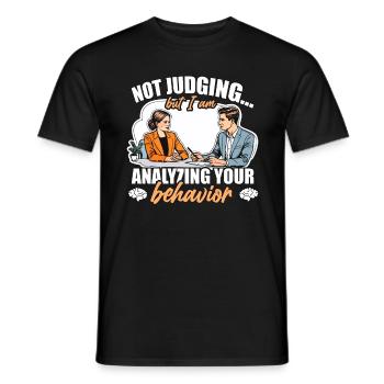 School Psych Not Judging But I Am Psychologist - Men's T-Shirt - black - Front - AI Model Male 178 light (178cm)