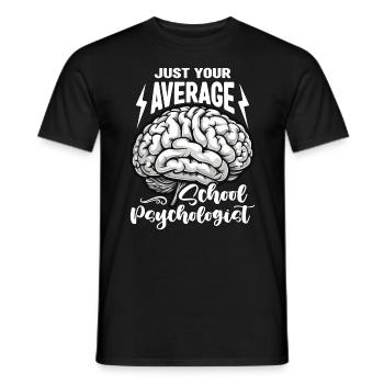 School Psych Just Your Average School Counselor - Men's T-Shirt - black - Front - AI Model Male 178 light (178cm)