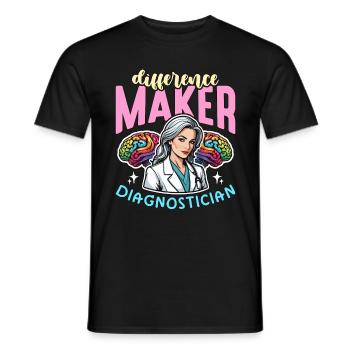 School Psych Difference Maker School Counselor - Männer T-Shirt - Schwarz - Vorne - AI Model Male 178 light (178cm)