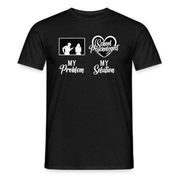 School Psych My Problem My Solution Pictogram Mom - Männer T-Shirt - Schwarz - Vorne - AI Model Male 178 light (178cm)