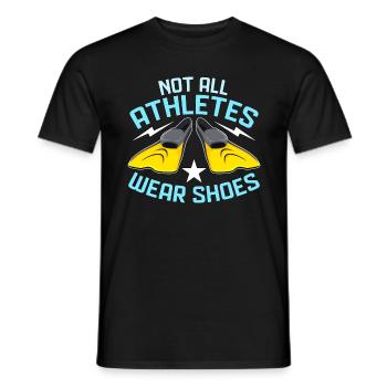 Nageur Tous les athlètes ne portent pas de chaussures de triathlon - T-shirt homme - noir - Devant - AI Model Male 178 light (178cm)
