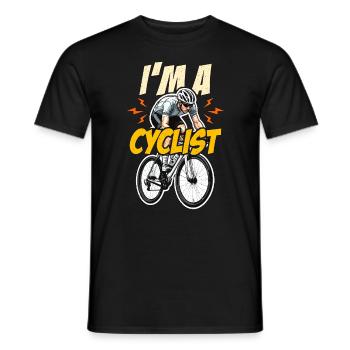 I'm A Cyclist Loves Cycling Racing Bike Cyclist - Männer T-Shirt - Schwarz - Vorne - AI Model Male 178 light (178cm)