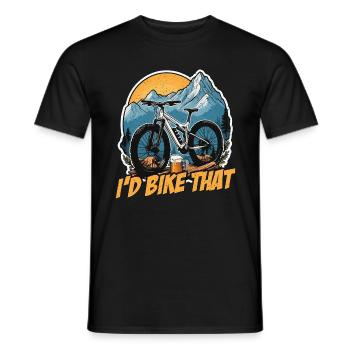 Cyclist I'd Bike That Mountain Bike Loves Cycling - Männer T-Shirt - Schwarz - Vorne - AI Model Male 178 light (178cm)