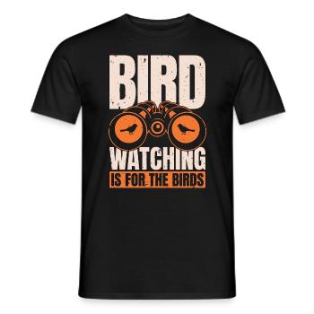 Bird Watching It's For The Bird Lover Ornithology - Men's T-Shirt - black - Front - AI Model Male 178 light (178cm)