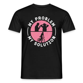 Cyclist My Problem My Pictogram Mom Dad Cycling - Männer T-Shirt - Schwarz - Vorne - AI Model Male 178 light (178cm)