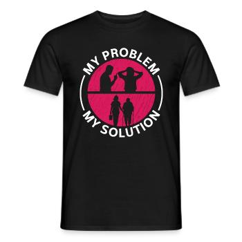 Geriatric Nurse My Problem My Pictogram Mom Dad - Men's T-Shirt - black - Front - AI Model Male 178 light (178cm)