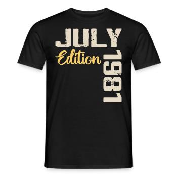 Juillet 1981 Chemise D’anniversaire Juillet 1981 - T-shirt homme - noir - Devant - AI Model Male 178 light (178cm)