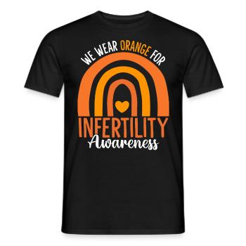 Orange Infertility Awareness One In Eight IVF - Men's T-Shirt - black - Front - AI Model Male 178 light (178cm)