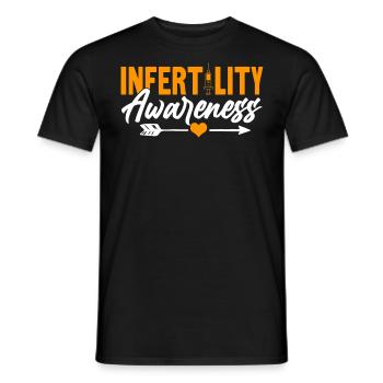 Infertility Awareness Retrieval Day IVF Orange - Men's T-Shirt - black - Front - AI Model Male 178 light (178cm)