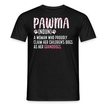 Pawma Lustige Definition Hund Oma Welpe Enkelhund - Männer T-Shirt - Schwarz - Vorne - AI Model Male 178 light (178cm)