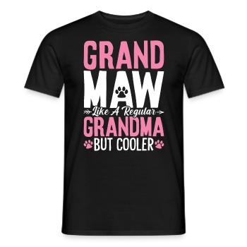 Lustiger Hund Oma Dogma Welpen Mutter von Hunden - Männer T-Shirt - Schwarz - Vorne - AI Model Male 178 light (178cm)