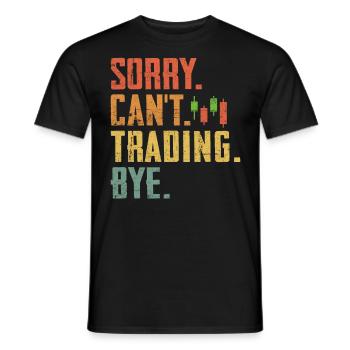 Drôle de trading rétro groovy Marché boursier - T-shirt homme - noir - Devant - AI Model Male 178 light (178cm)