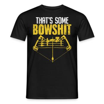 Thats Some Bowshit Funny Archery Bow Fletch - Men's T-Shirt - black - Front - AI Model Male 178 light (178cm)