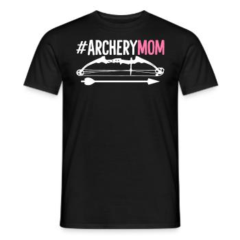 Archery Mom Funny Mom Arrow Hunting Fletch - Men's T-Shirt - black - Front - AI Model Male 178 light (178cm)