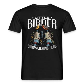 Birdwatching Little Birder Birdwatching Birding - Men's T-Shirt - black - Front - AI Model Male 178 light (178cm)