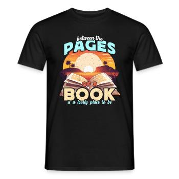 Literature Teacher Between The Pages Of Instructor - Männer T-Shirt - Schwarz - Vorne - AI Model Male 178 light (178cm)