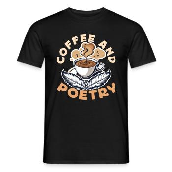 Poetry Lover Coffee And Poetry Literature Teacher - Männer T-Shirt - Schwarz - Vorne - AI Model Male 178 light (178cm)
