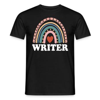 Écrivain drôle Boho Rainbow Screen Script Writer - T-shirt homme - noir - Devant - AI Model Male 178 light (178cm)