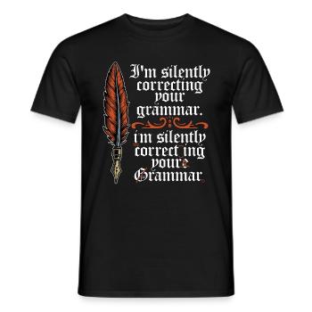 Book Editor I'm Silently Correcting Book Author - Männer T-Shirt - Schwarz - Vorne - AI Model Male 178 light (178cm)