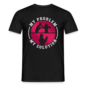 Éditeur de livres Mon problème Mon pictogramme Maman Papa Éditeur - T-shirt homme - noir - Devant - AI Model Male 178 light (178cm)
