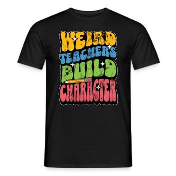 Literature Teacher Weird Teachers Build Instructor - Männer T-Shirt - Schwarz - Vorne - AI Model Male 178 light (178cm)