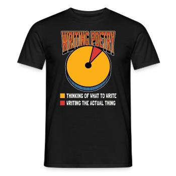 Writing Poetry Thinking Of Literature Poetry Lover - Männer T-Shirt - Schwarz - Vorne - AI Model Male 178 light (178cm)