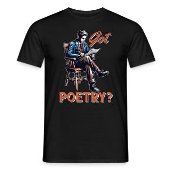 Poetry Lover Got Poetry Literature Teacher Bookish - Männer T-Shirt - Schwarz - Vorne - AI Model Male 178 light (178cm)