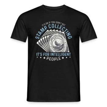 Stamp Collector It's Ok If You Don't Philately - Men's T-Shirt - black - Front - AI Model Male 178 light (178cm)