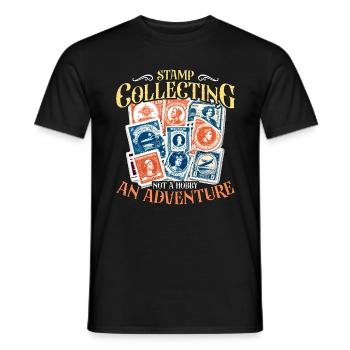 La philatélie n’est pas un passe-temps amateur de philatélie - T-shirt homme - noir - Devant - AI Model Male 178 light (178cm)