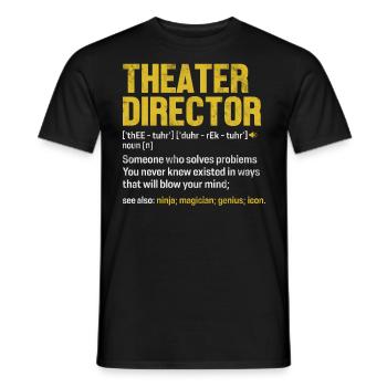 Metteur en scène de théâtre Funny Definition Musical - T-shirt homme - noir - Devant - AI Model Male 178 light (178cm)