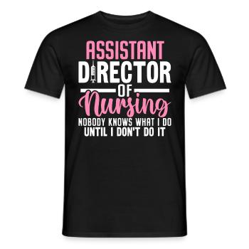 Directrice adjointe des soins infirmiers Infirmière infirmière ADON RN - T-shirt homme - noir - Devant - AI Model Male 178 light (178cm)