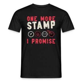 Stamp Collector One More Stamp I Promise Philately - Männer T-Shirt - Schwarz - Vorne - AI Model Male 178 light (178cm)