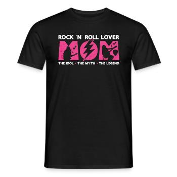 Amoureux du rock 'n' roll Maman L’idole Le guitariste - T-shirt homme - noir - Devant - AI Model Male 178 light (178cm)