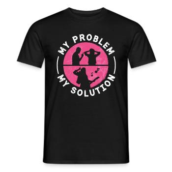 Rock N Roll Mon problème Ma solution Pictogramme Maman - T-shirt homme - noir - Devant - AI Model Male 178 light (178cm)