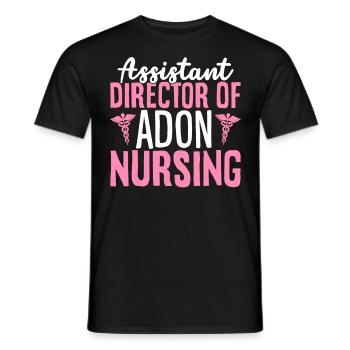 Stellvertretende Direktorin von ADON Nursing Lustige Krankenschwester - Männer T-Shirt - Schwarz - Vorne - AI Model Male 178 light (178cm)