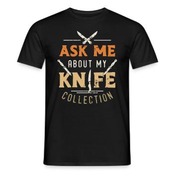Forgeage de lames Posez-moi des questions sur mon forgeron - T-shirt homme - noir - Devant - AI Model Male 178 light (178cm)