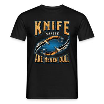 Les fabricants de couteaux de forgeage de lames ne sont jamais ennuyeux - T-shirt homme - noir - Devant - AI Model Male 178 light (178cm)
