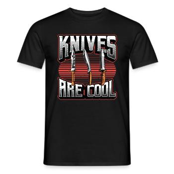 Blade Forging Knives Are Cool Loves Blade Crafting - Men's T-Shirt - black - Front - AI Model Male 178 light (178cm)