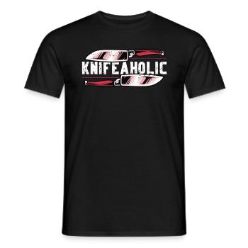 Blade Forging Knifeaholic Blade Crafting Forging - Men's T-Shirt - black - Front - AI Model Male 178 light (178cm)