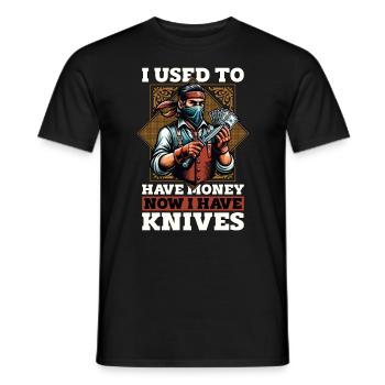 Blade Forging I Used To Have Money Blade Crafting - Men's T-Shirt - black - Front - AI Model Male 178 light (178cm)