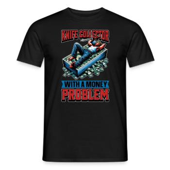 Blade Forging Knife Collector With Blade Crafting - Men's T-Shirt - black - Front - AI Model Male 178 light (178cm)