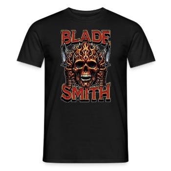 Blade Forging Bladesmith Metal Artist Ironsmith - Männer T-Shirt - Schwarz - Vorne - AI Model Male 178 light (178cm)