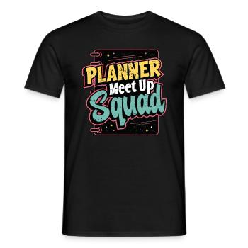 Events Coordinator Planner Meet Up Squad Organizer - Männer T-Shirt - Schwarz - Vorne - AI Model Male 178 light (178cm)