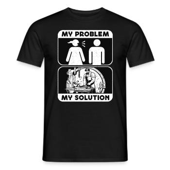 Bladesmith My Problem My Solution Pictogram Dad - Männer T-Shirt - Schwarz - Vorne - AI Model Male 178 light (178cm)