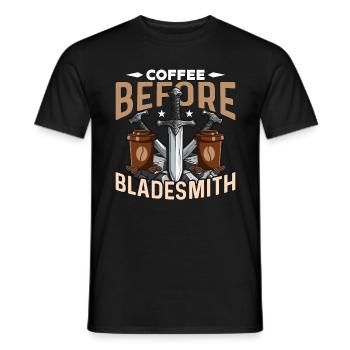 Bladesmith Coffee avant Ironsmith Coffee Lover - T-shirt homme - noir - Devant - AI Model Male 178 light (178cm)