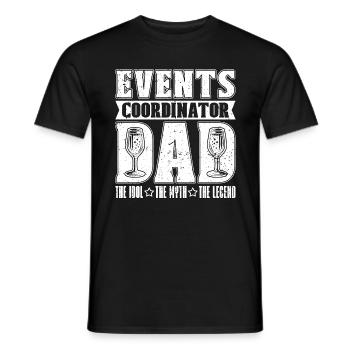 Events Coordinator Dad The Idol The Party Planner - Männer T-Shirt - Schwarz - Vorne - AI Model Male 178 light (178cm)