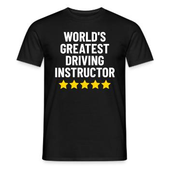 Le plus grand instructeur de conduite au monde Conduite amusante - T-shirt homme - noir - Devant - AI Model Male 178 light (178cm)