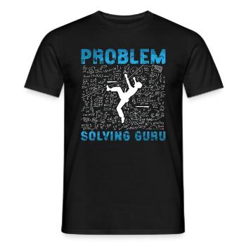 Admin Assistant Problem Solving Guru Office Clerk - Men's T-Shirt - black - Front - AI Model Male 178 light (178cm)