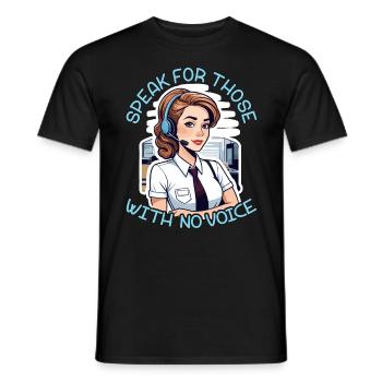 Receptionist Speak For Those With No Secretary - Men's T-Shirt - black - Front - AI Model Male 178 light (178cm)