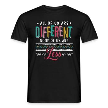 Health Educator All Of Us Are Different Instructor - Men's T-Shirt - black - Front - AI Model Male 178 light (178cm)